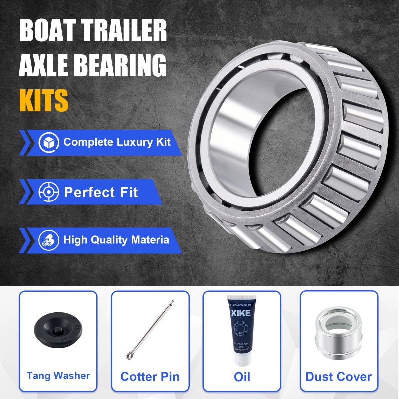 XiKe 4 Set Fits 25mm Axles Trailer Wheel Hub Kit, 30205 Bearings, 473551TB Seal, OD 52mm Dust Cover and Cotter Pin. - Image 5